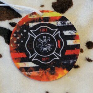 Fire Department Unscented Hanging Car Air Freshener Freshie